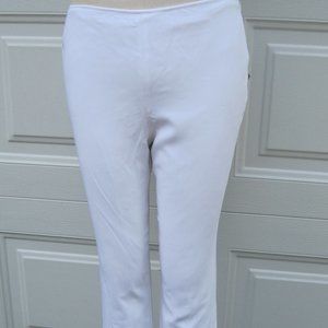 Size 12 Doncaster white flat front lined pants